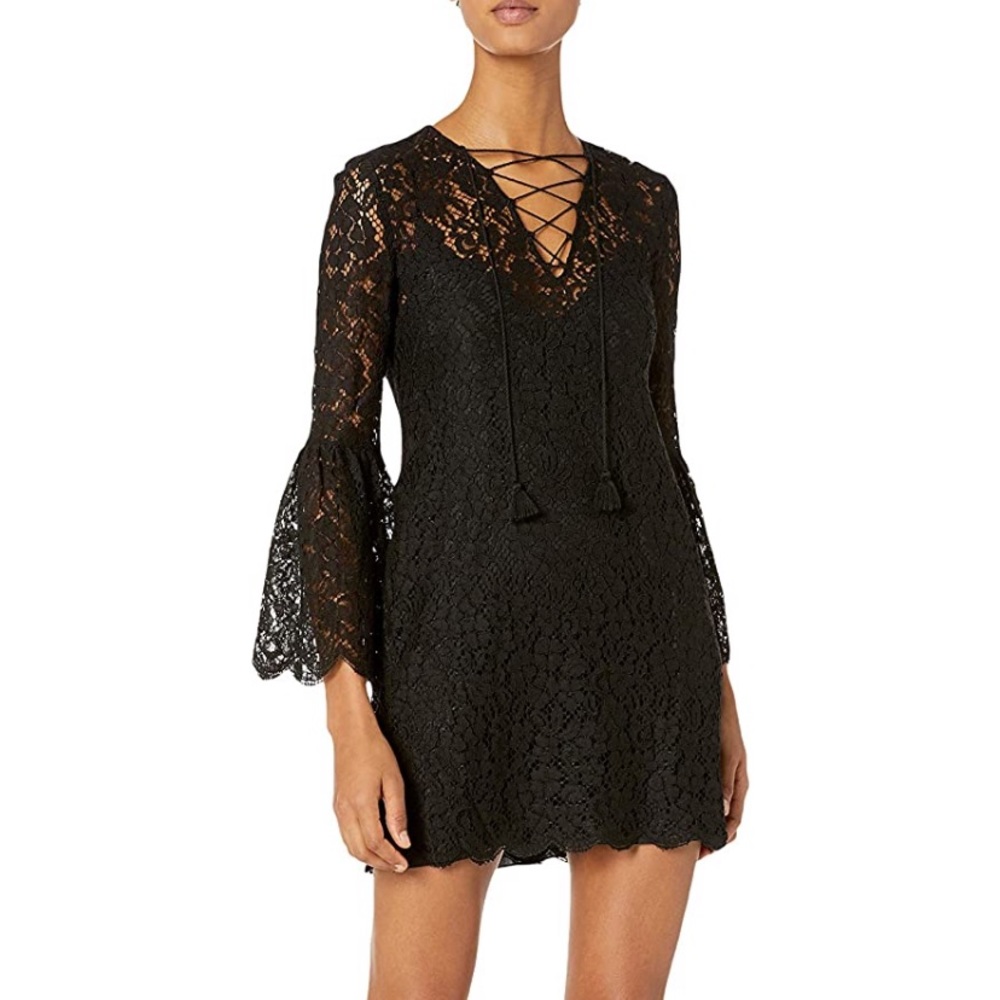 NWT Rachel Zoe Megali BOHO style dress Black Sz 10